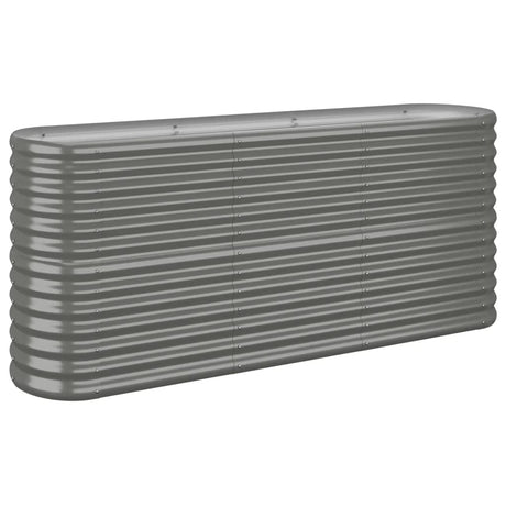 VIDAXL -Pflanzer 152x40x68 cm Pulver -bewegtes Stahl grau