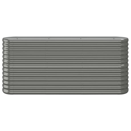 VIDAXL -Pflanzer 152x40x68 cm Pulver -bewegtes Stahl grau