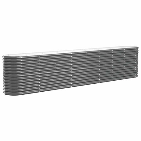 VIDAXL -Pflanzer 332x40x68 cm Pulver -beschichteter Stahl -Anthrazit -Verschärfen