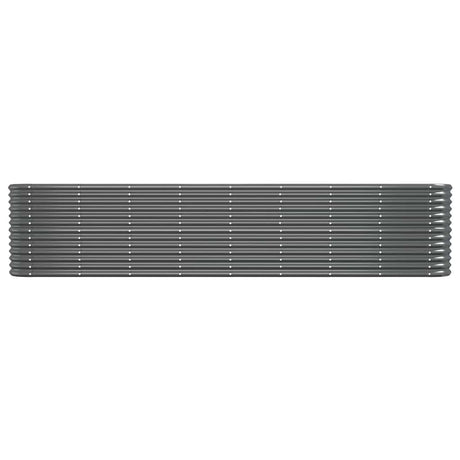 VIDAXL -Pflanzer 332x40x68 cm Pulver -beschichteter Stahl -Anthrazit -Verschärfen