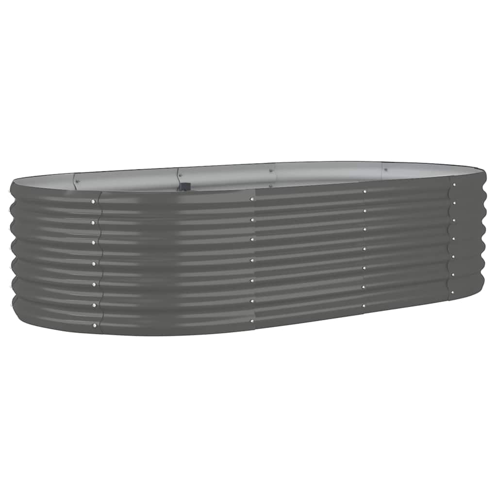 VIDAXL -Planungsbox 152x80x36 cm Pulver -Stahl grau