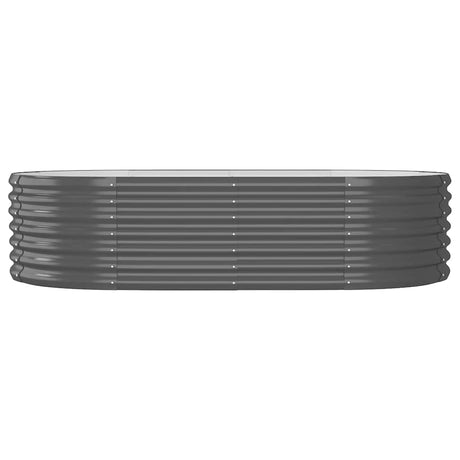 VIDAXL -Pflanzer 152x80x36 cm Pulver -beschichteter Stahl -Anthrazit -Verschärfen