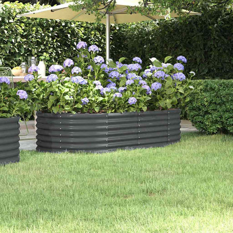 Vidaxx Pflanzgefäß 152x80x36 cm verzinkter Stahl Anthrazit