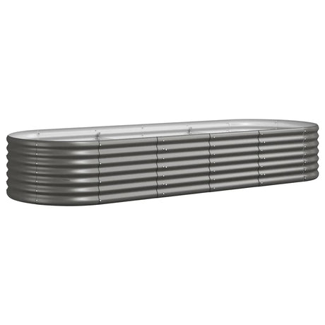 VIDAXL -Planungsbox 224x80x36 cm Pulver -Stahl grau