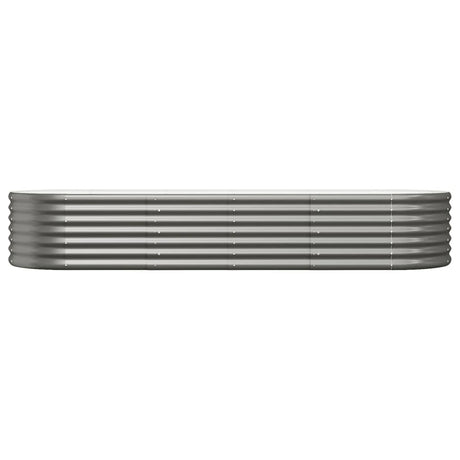 VIDAXL -Planungsbox 224x80x36 cm Pulver -Stahl grau
