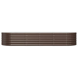 VIDAXL -Planungsbox 224x80x36 cm Pulver -Stahlbraun