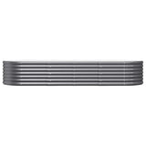 VIDAXL -Planungsbox 224x80x36 cm Pulver -beschichteter Stahl -Anthrazit -Verschärfen
