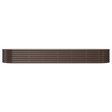VIDAXL -Planungsbox 296x80x36 cm Pulver -Stahlbraun