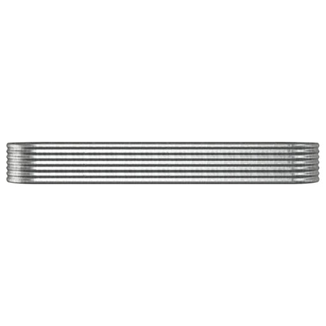 VIDAXL -Planungsbox 296x80x36 cm Pulver -Stahl Silber gefärbt