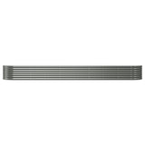 VIDAXL -Pflanzer 368x80x36 cm Pulver -bewegtes Stahlgrau grau