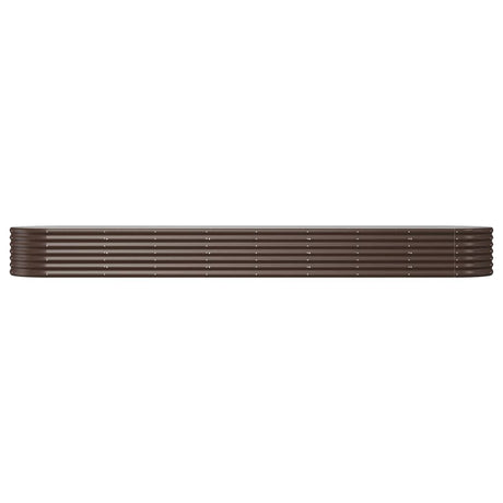 VIDAXL -Planungsbox 368x80x36 cm Pulver -Stahlbraun
