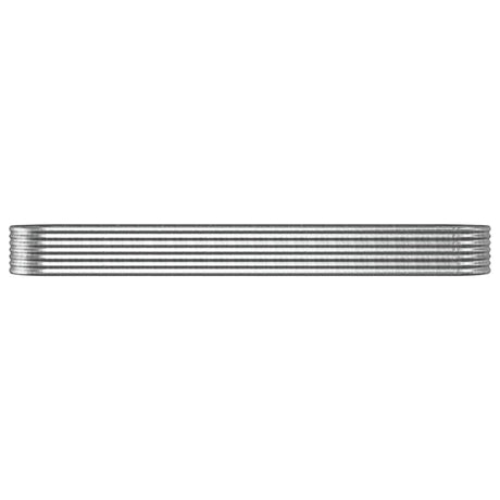 Vidaxx Pflanzgefäß 368x80x36 cm pulverbeschichteter Stahl silberfarben