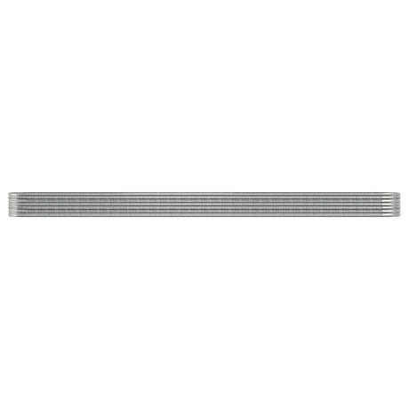 VIDAXL -Planungsbox 440x80x36 cm Pulver -Stahl Silber gefärbt
