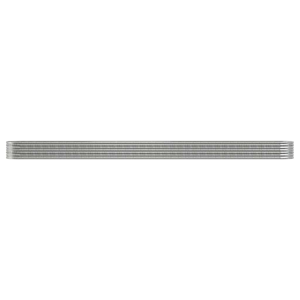 Vidaxx Pflanzgefäß 440x80x36 cm verzinkter Stahl silberfarben