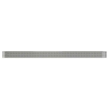 Vidaxx Pflanzgefäß 440x80x36 cm verzinkter Stahl silberfarben