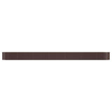 Vidaxl plantenbak 512x80x36 cm gegalvaniseerd staal bruin