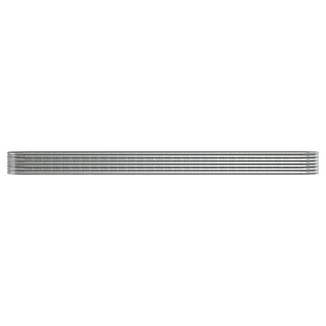 VIDAXL -Pflanzer 512x80x36 cm Pulver -bewegtes Stahl Silber gefärbt