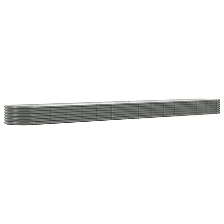 VIDAXL -Planungsbox 620x80x36 cm Pulver -Stahl grau