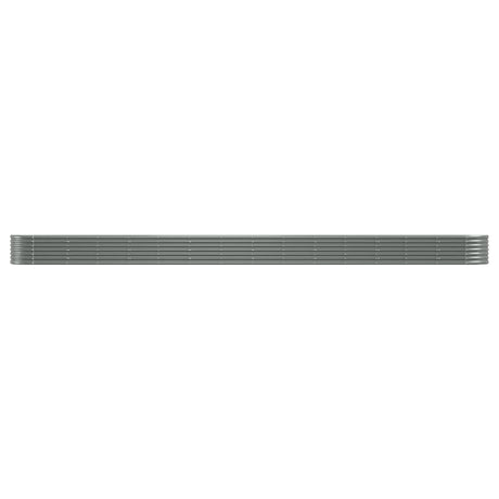 VIDAXL -Planungsbox 620x80x36 cm Pulver -Stahl grau