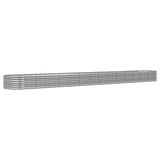 VIDAXL -Planungsbox 620x80x36 cm Pulver -Stahl Silber gefärbt