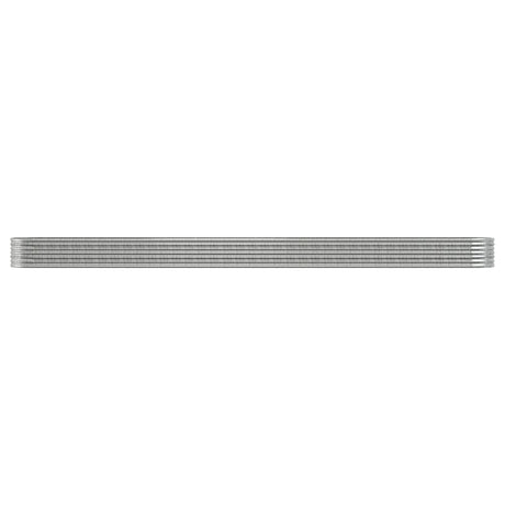 VIDAXL -Planungsbox 620x80x36 cm Pulver -Stahl Silber gefärbt