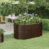 VIDAXL -Pflanzer 152x80x68 cm Pulver -Stahlbraun