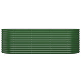 VIDAXL -Planungsbox 224x80x68 cm Pulver -bezogenes Stahlgrün
