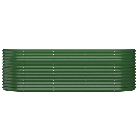 VIDAXL -Planungsbox 224x80x68 cm Pulver -bezogenes Stahlgrün