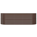 Vidaxx Pflanzgefäß 224x80x68 cm verzinkter Stahl braun