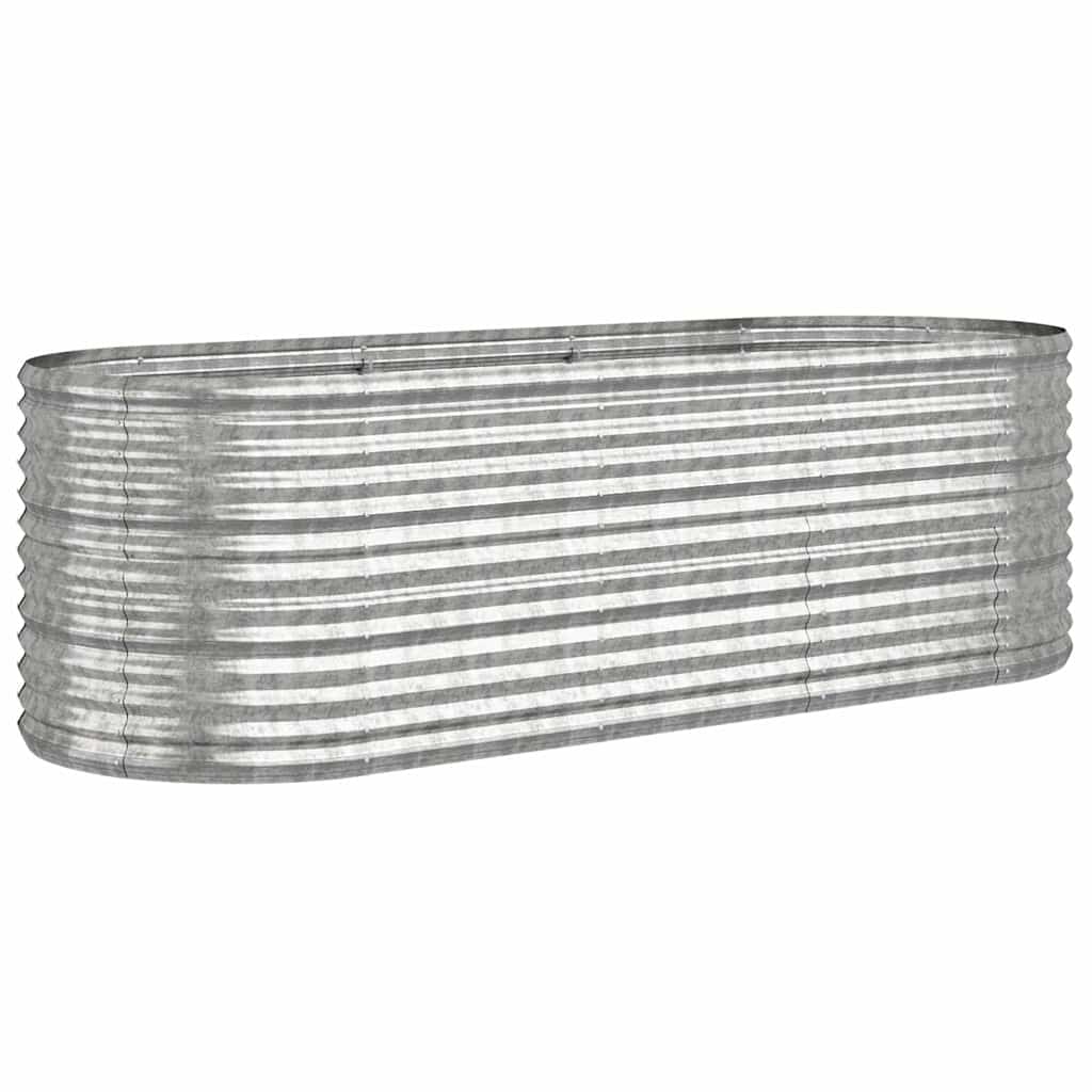 Vidaxx Pflanzgefäß 224x80x68 cm verzinkter Stahl silberfarben