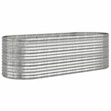 Vidaxx Pflanzgefäß 224x80x68 cm verzinkter Stahl silberfarben