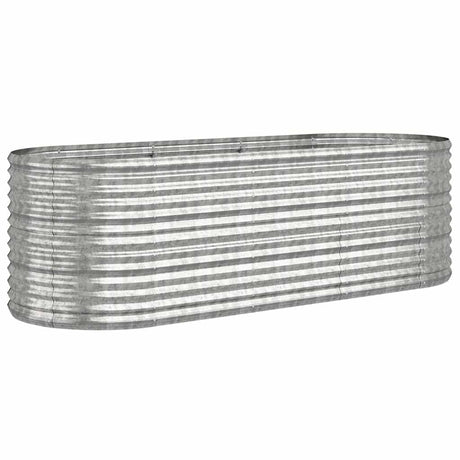 Vidaxx Pflanzgefäß 224x80x68 cm verzinkter Stahl silberfarben