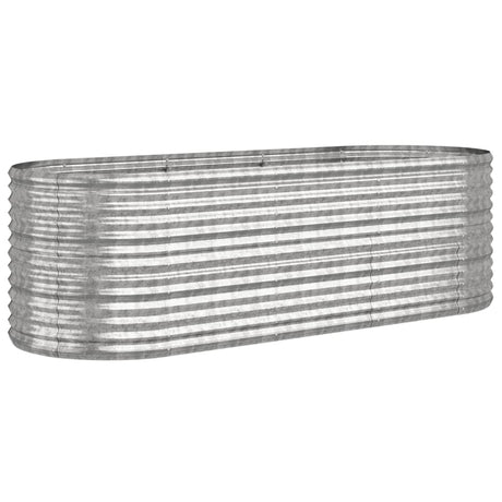 VIDAXL -Planungsbox 224x80x68 cm Pulver -Stahl Silber gefärbt