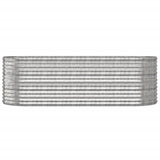 VIDAXL -Planungsbox 224x80x68 cm Pulver -Stahl Silber gefärbt