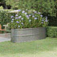Vidaxx Pflanzgefäß 224x80x68 cm verzinkter Stahl silberfarben