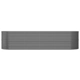 VIDAXL -Planungsbox 296x80x68 cm Pulver -Stahlgrau grau