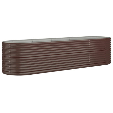 VIDAXL -Planungsbox 296x80x68 cm Pulver -Stahlbraun