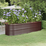 VIDAXL -Planungsbox 296x80x68 cm Pulver -Stahlbraun