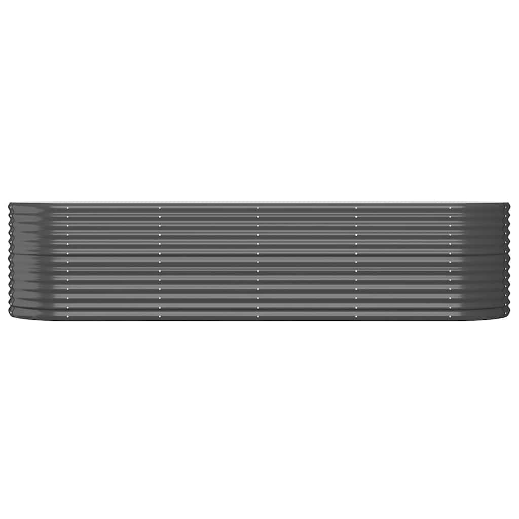VIDAXL -Planungsbox 296x80x68 cm Pulver -beschichteter Stahl -Anthrazit -Verschärfen