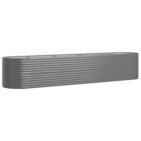 VIDAXL -Pflanzer 368x80x68 cm Pulver -Stahl grau