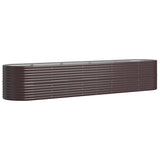 VIDAXL -Planungsbox 368x80x68 cm Pulver -Stahlbraun