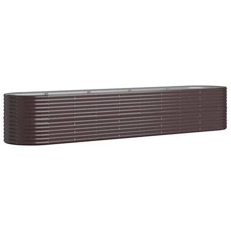 VIDAXL -Planungsbox 368x80x68 cm Pulver -Stahlbraun