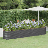 VIDAXL -Planungsbox 368x80x68 cm Pulver -beschichteter Stahl -Anthrazit -Verschärfen