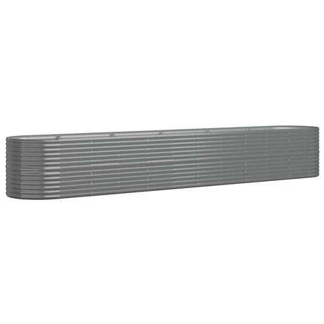 VIDAXL -Planungsbox 440x80x68 cm Pulver -bewegtem Stahl grau