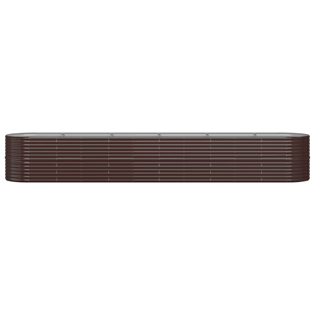 VIDAXL -Planungsbox 440x80x68 cm Pulver -Stahlbraun