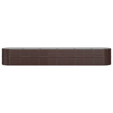 VIDAXL -Planungsbox 440x80x68 cm Pulver -Stahlbraun