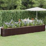 VIDAXL -Planungsbox 440x80x68 cm Pulver -Stahlbraun