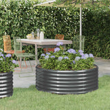 VIDAXL -Planungsbox 100x100x36 cm Pulver -bezogener Stahl -Anthrazit -Verschärft