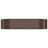VIDAXL -Planungsbox 175x100x36 cm Pulver -bewegtem Stahlbraun