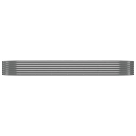 Vidaxl plantenbak 322x100x36 cm gegalvaniseerd staal grijs